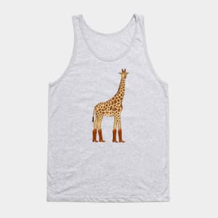 Jolene The Giraffe In Cowgirl Boots Tank Top